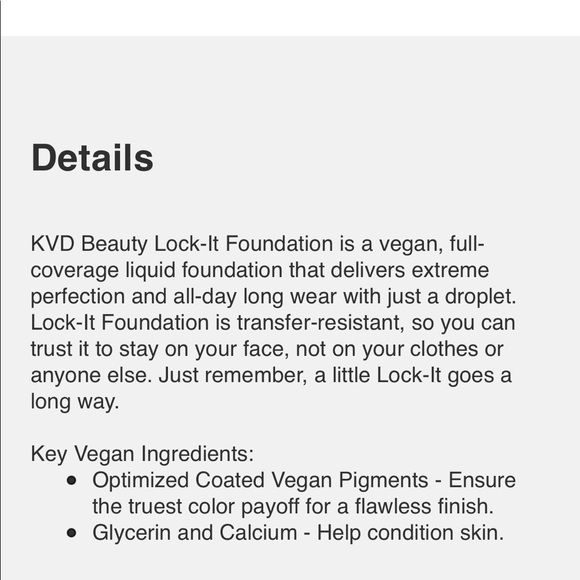 Kat Von D Lock It Foundation 🔥Host Pick💋💋 - Picture 10 of 16